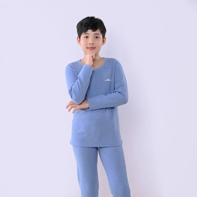 青少年线衣秋冬款德绒保暖内衣套装女初中生高中生秋衣秋裤加绒