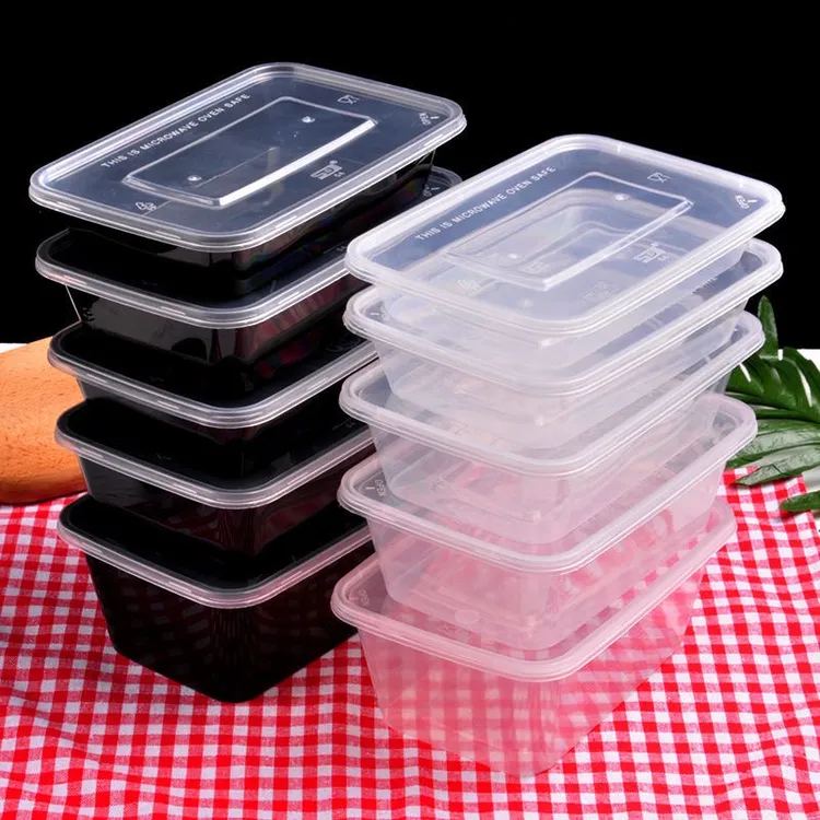 一次性打包盒带盖透明外卖快餐盒家用便当饭盒商用加厚饭堂外卖盒