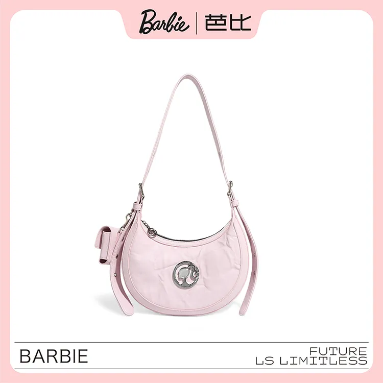 BARBIE/芭比2024新款女式斜挎包小众百搭腋下包高级感通勤单肩包