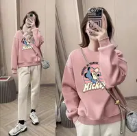 时尚百搭男女情侣款青春设计感情侣INS圆领卫衣-未来米奇