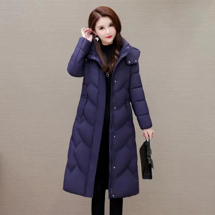 2025年秋冬新款加厚棉服外套女过膝长款