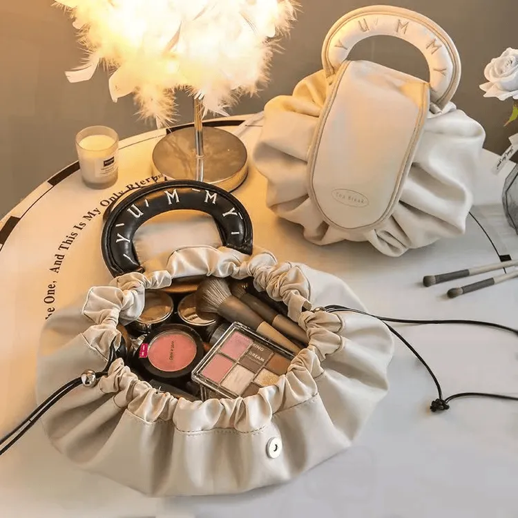 新款懒人化妆包大容量便携收纳包旅行收纳袋抽绳束口袋防水洗漱