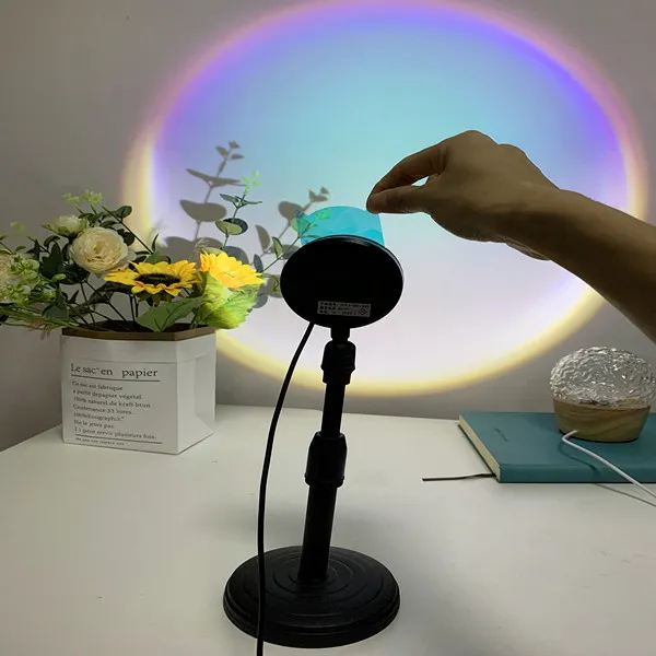 伸缩款网红夕阳灯客厅创意夕阳红