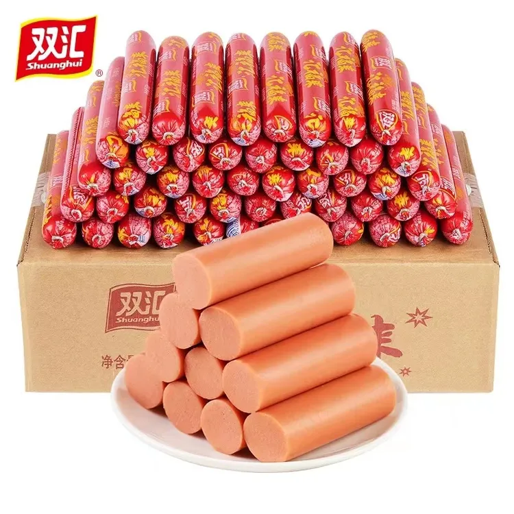 双汇火腿肠鸡肉整箱批泡面搭档蒸煮煎炸淀粉肉烧烤肉香美味零食