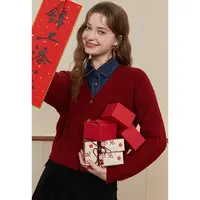 KBNE2025春装新款长袖针织衫百搭时尚小众设计感打底衫复古毛衣女