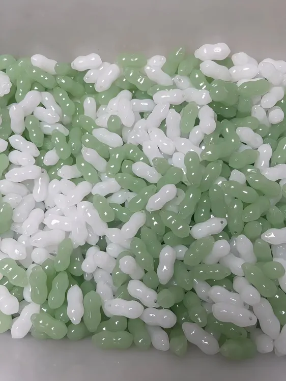 粉压琉璃莲花玉料葫芦花生桂花叶花瓣梅花樱花diy琉璃珠