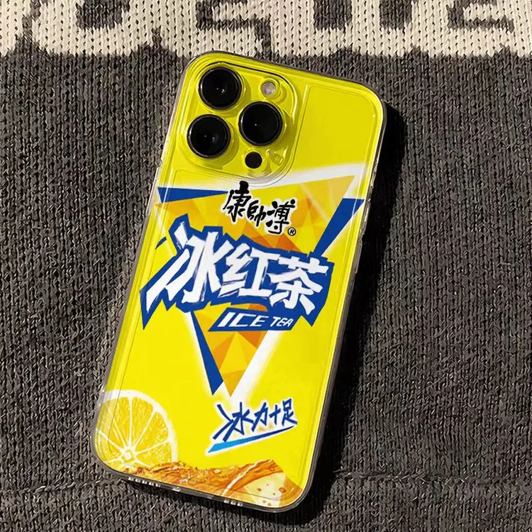 搞怪冰红茶适用安卓苹果手机壳华为荣耀小米红米OPPOVIVO新一加