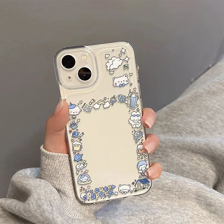 小猫小狗相框适用苹果手机壳华为透明VIVO趣味OPPO系列小米红米13