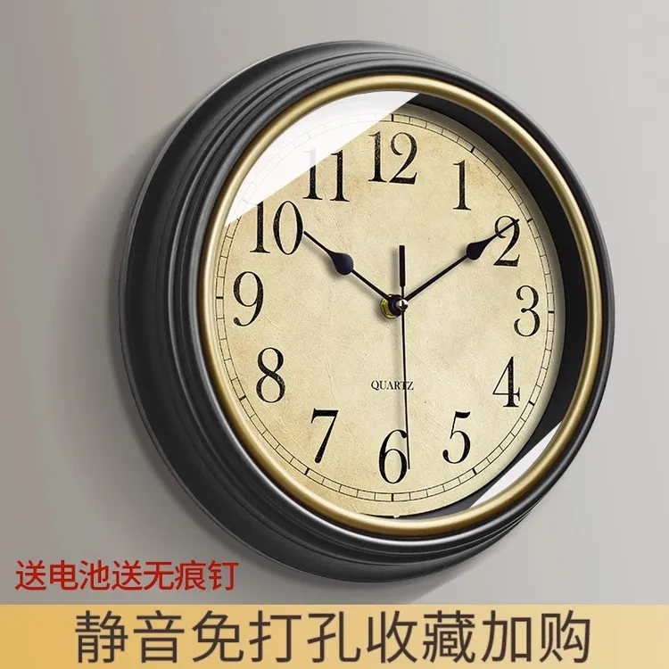 北欧家用挂钟大气客厅钟表挂墙时钟创意餐厅钟表客厅家用挂钟