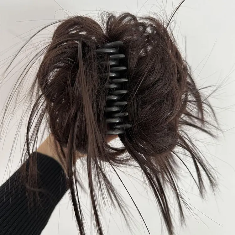 假发女抓夹鸡窝头丸子头呆毛发夹鸡毛毽子头假发包蓬松盘发花苞头