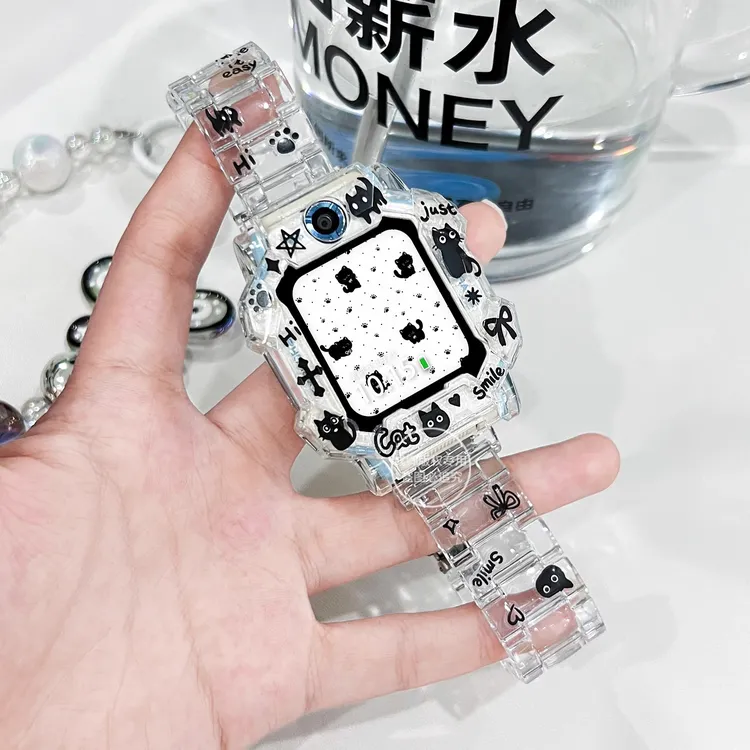 适用小天才Z11手表表带Q2A/u3/d3s卡通DIY贴纸腕带z6pro/z10时尚 