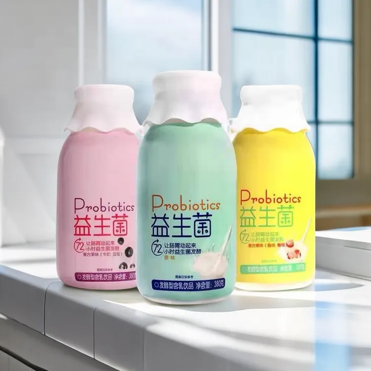 0脂肪福淋益生菌牛奶饮品380g*15瓶72小时发酵风味含乳饮料果味