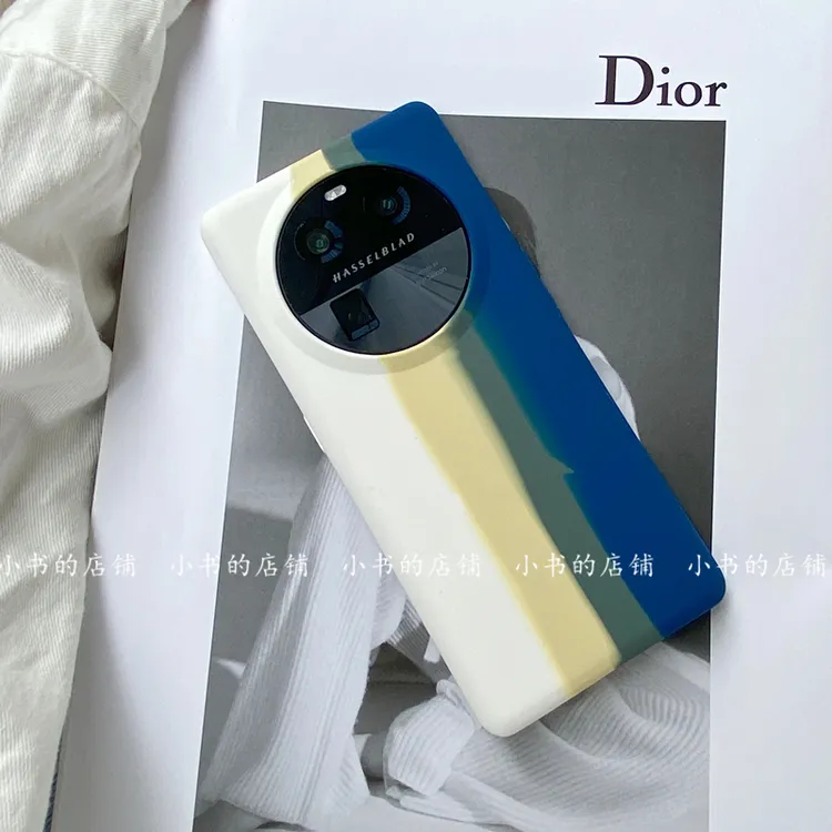 YOONIA适用OPPO手机壳findx6液态硅胶findx6pro彩虹保护套橡皮擦