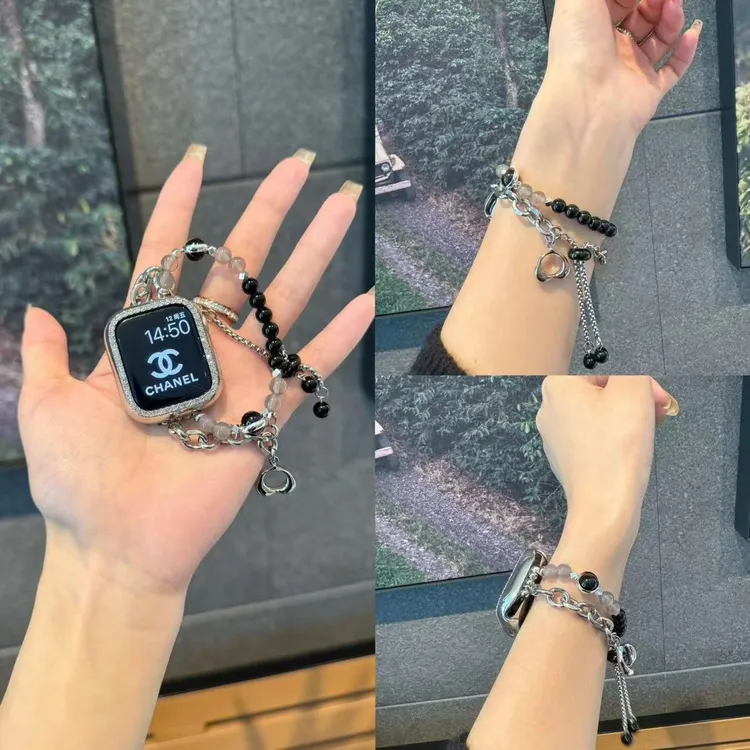 【初夏来临】适配于苹果iwatch1-11seUItra高级感春夏水晶珠手链