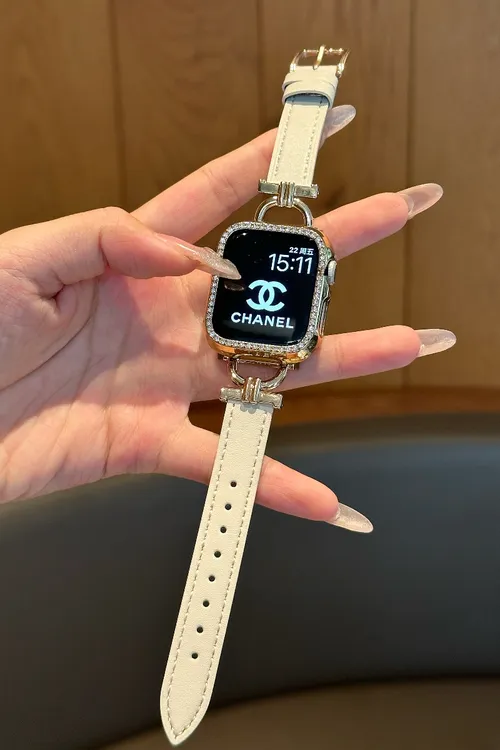 【夏日出逃】适配于苹果applewatch1-11seUItra高级感小众平纹手带