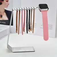 适用applewatch1-11seUItra2表带收纳支架金属充电底座支架不锈钢