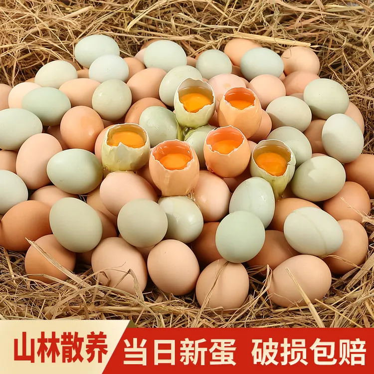 【40枚虫草蛋+10枚乌鸡蛋】正宗山林散养土鸡蛋新鲜绿壳乌鸡蛋混合