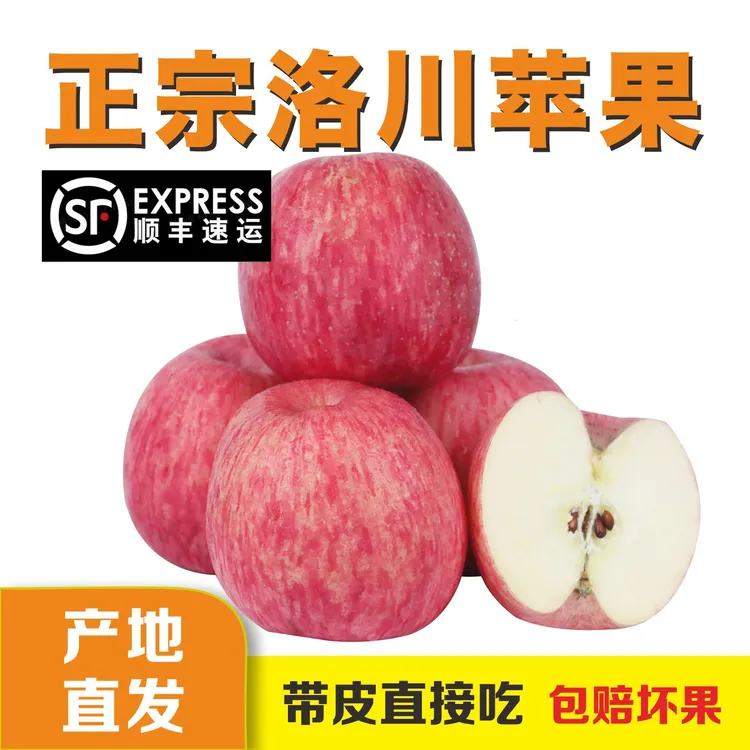 【顺丰包邮】陕西洛川红富士苹果整箱批发中果3.8/13斤好吃当季水果商品图