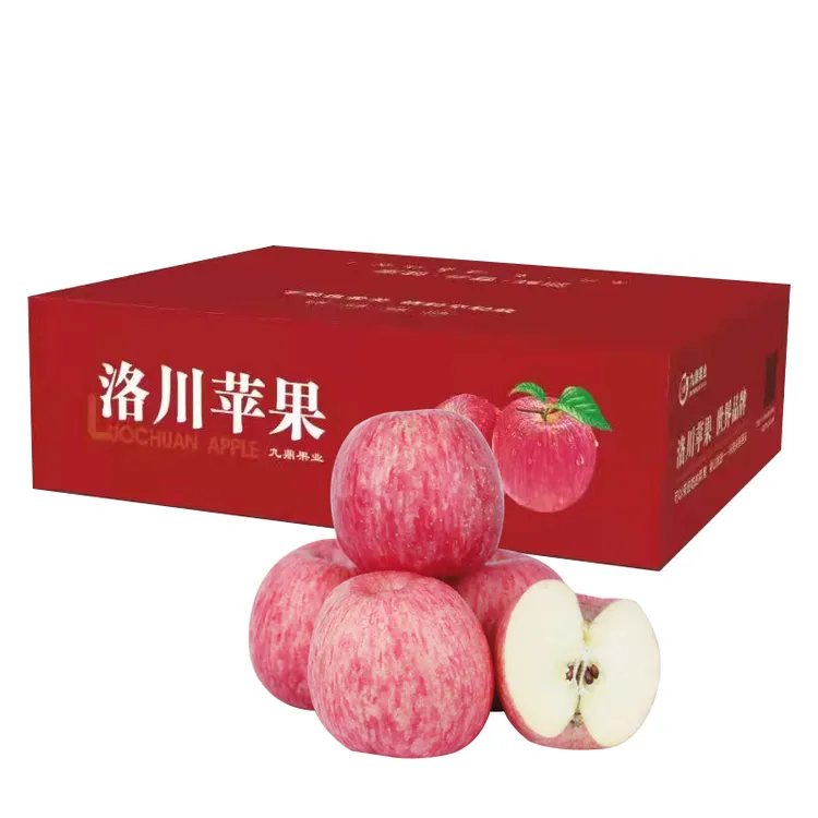 陕西水果洛川红富士苹果新鲜水果脆甜带箱5斤12颗