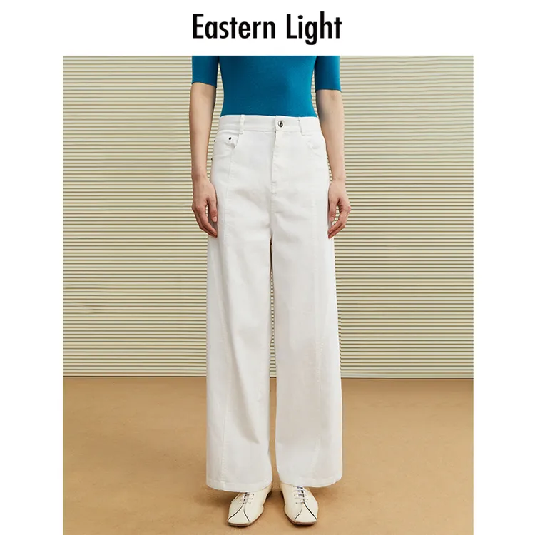 Eastern Light/乙来新款喇叭裤宽松微喇春夏百搭牛仔裤小众设计感