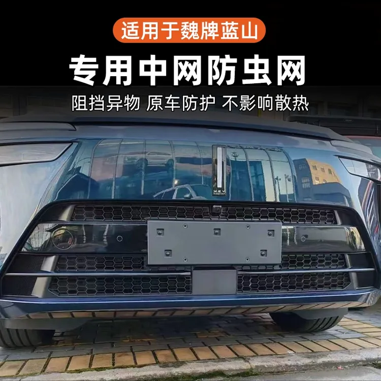 魏牌蓝山专用蜂窝防虫网防老鼠无损卡扣中网水箱保护网改装饰配件