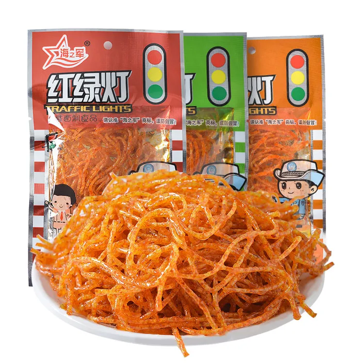 海之军红绿灯辣条甜辣蘑菇丝麻辣丝校园怀旧面筋宿舍解馋休闲小吃