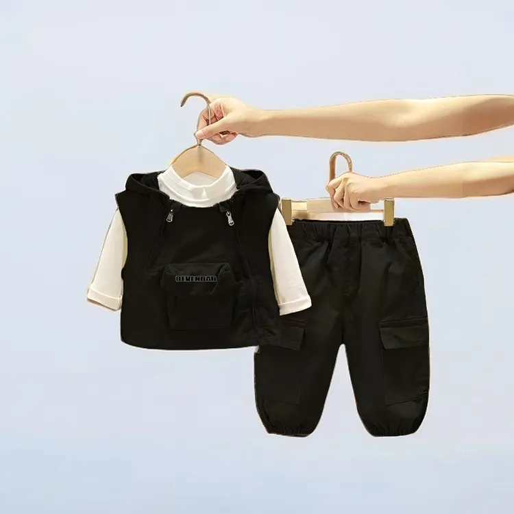 男童春装套装潮2024年新款小童春秋款时髦帅气儿童帅气童装两件套