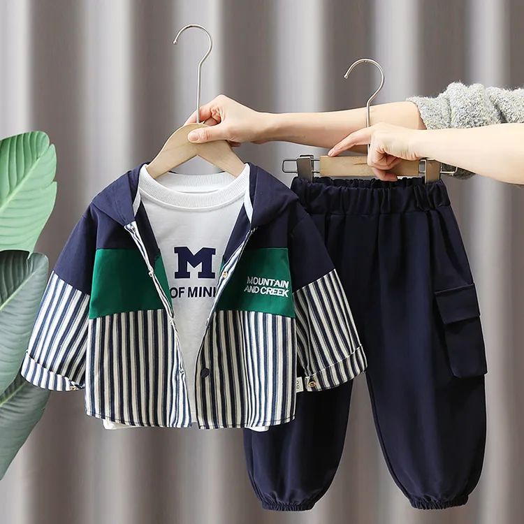男童套装洋气男孩运动休闲男宝小童帅气韩版春秋装时髦春秋款秋季