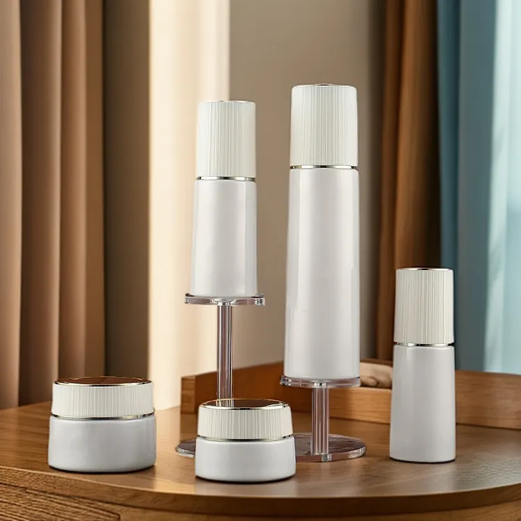 高档化妆品包装玻璃瓶30g面霜膏霜瓶白精油瓶100ml按压乳液瓶霜瓶