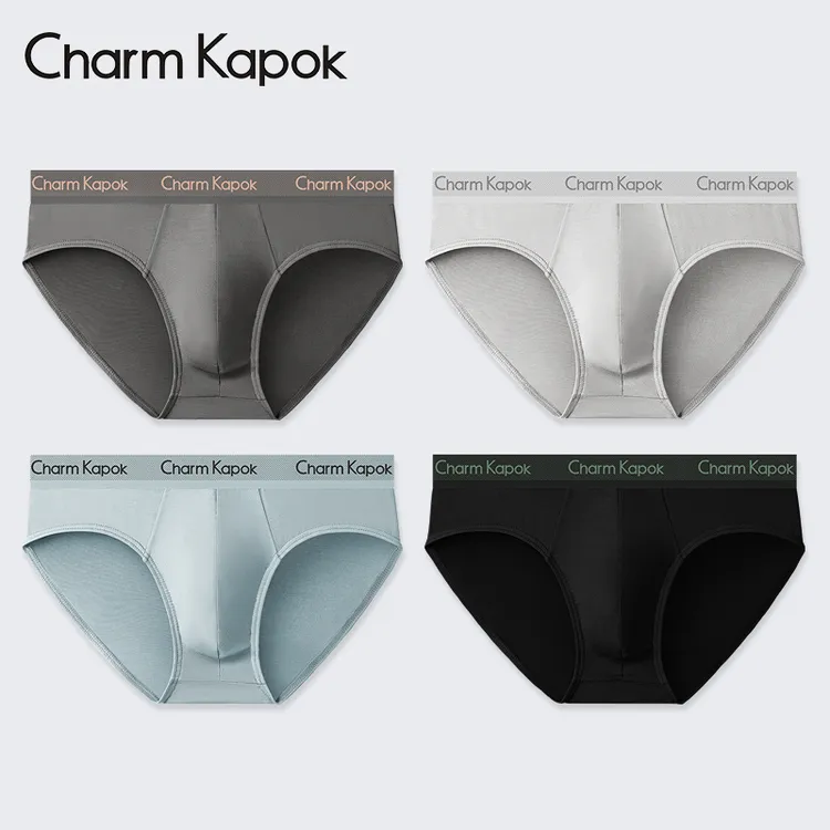 CharmKapok男士三角内裤2025新款100%全棉裆纯棉内裤抗菌透气短裤