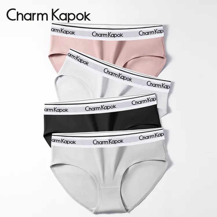 CharmKapok内裤女士2025新款100%全棉裆纯棉质感抗菌运动三角短裤