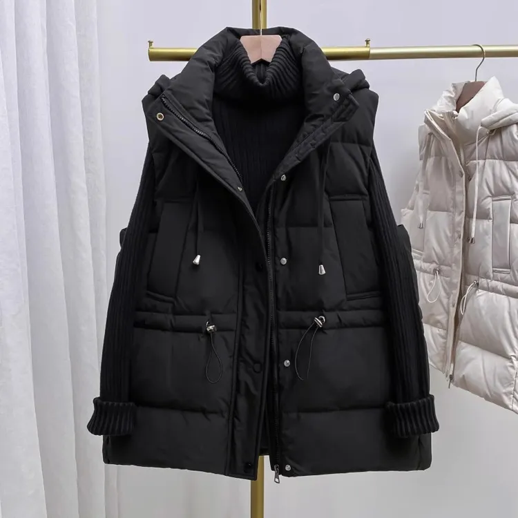 200-300斤棉马甲女收腰设计感秋冬新款外穿韩版宽松背心马夹外套