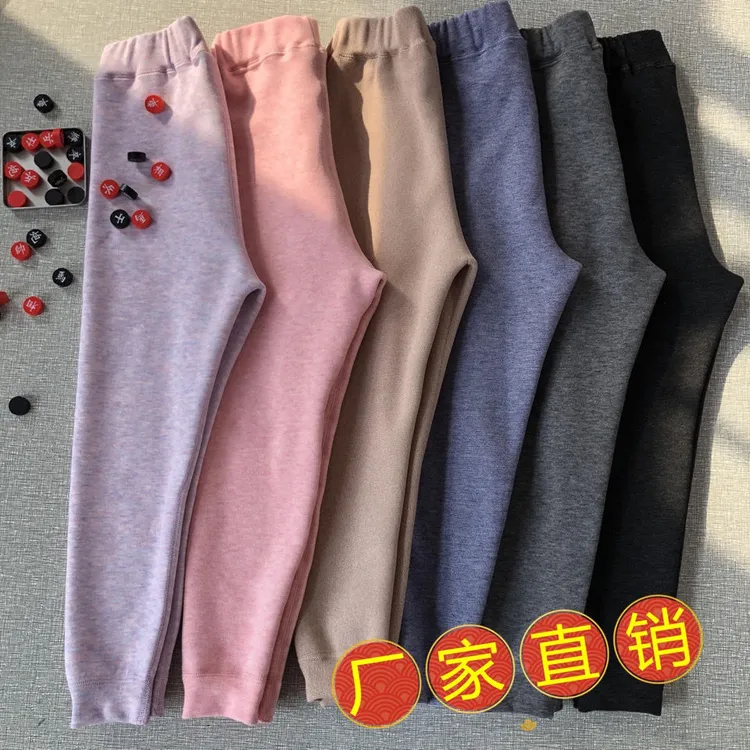 加肥加大春秋冬中童女孩大童男孩加厚保暖裤校服神器儿童男童加绒