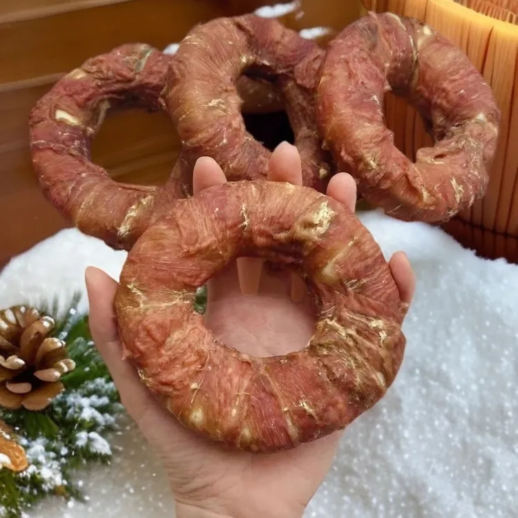 宠物零食狗狗磨牙棒鸭肉牛皮圈洁齿牛皮咬胶大小型犬