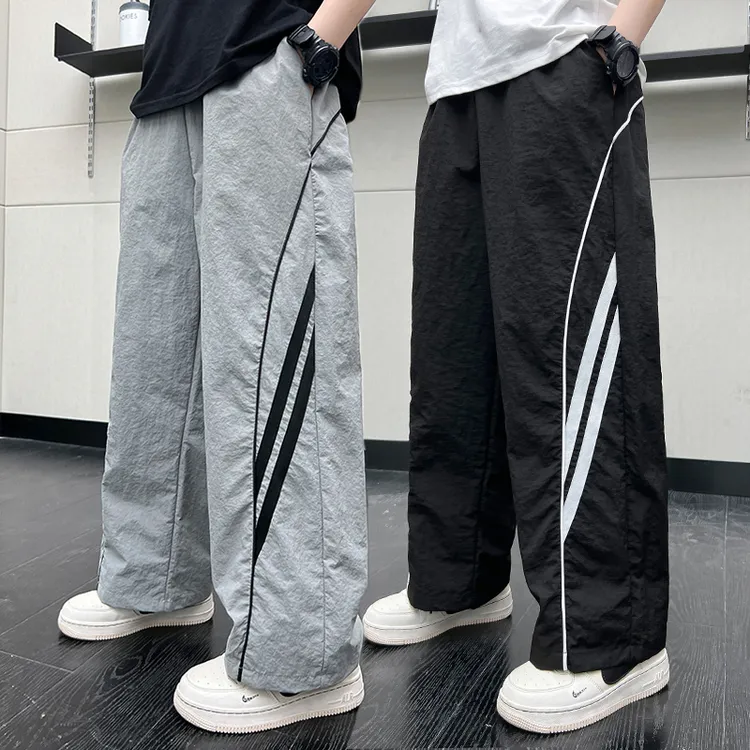 男童直筒裤子夏季薄款2024中大童休闲长裤宽松儿童防蚊裤夏装洋气