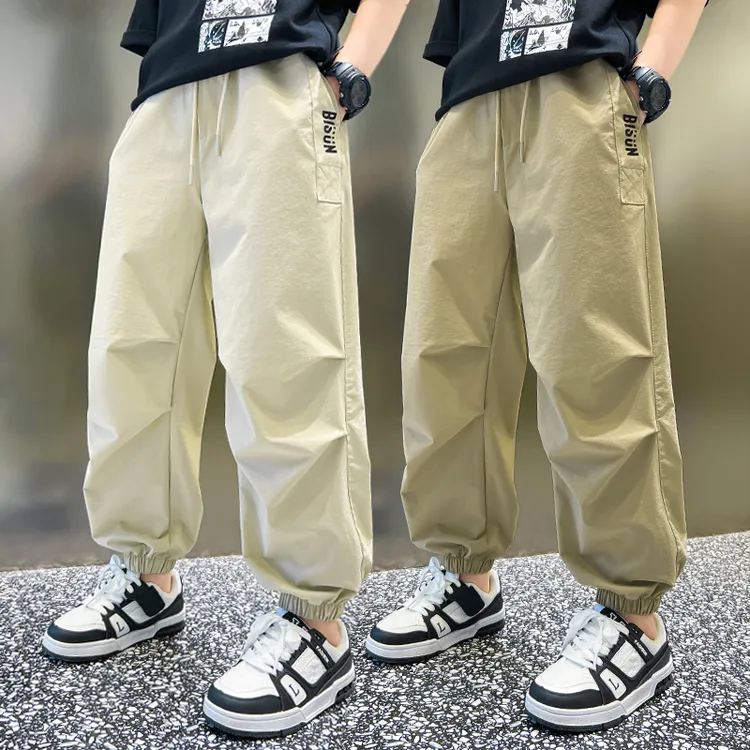 男童裤子夏季薄款防蚊裤宽松2024中大童休闲长裤宽松儿童夏装洋气