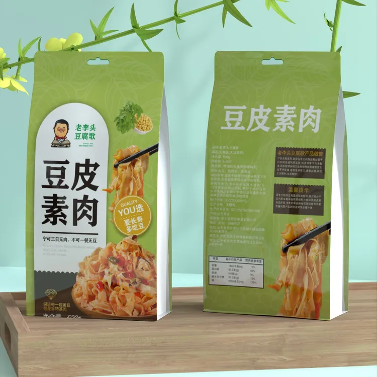 无盐粒豆皮干豆制品腐竹蛋白肉豆皮火锅麻辣烫拌凉菜500g/袋