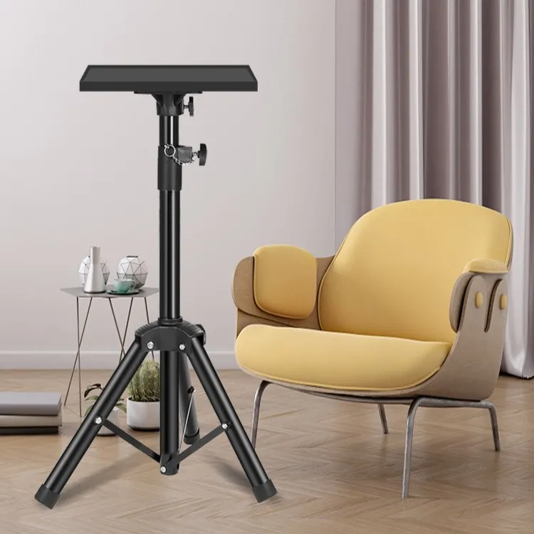 加粗投影仪支架投影支架家用办公三脚架承重50KG带托盘通用三角架