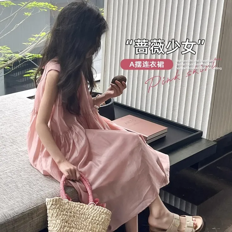 女童连衣裙夏季2025新款儿童洋气公主裙夏装生日裙中大童背心裙子