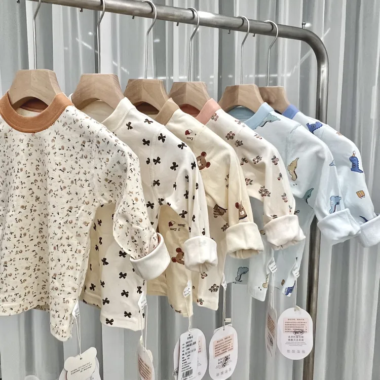 【7A抗菌】儿童睡衣A类纯棉无骨架舒绒棉家居服男女童宝宝卡通套装