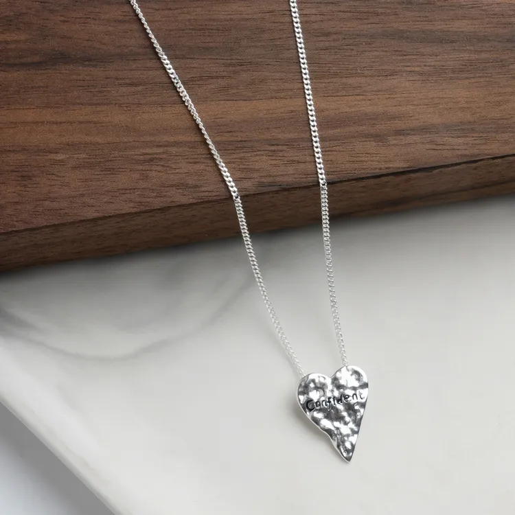 坠链均925银 爱心项链手工气质时尚百搭简约轻奢设计感冷淡风吊坠