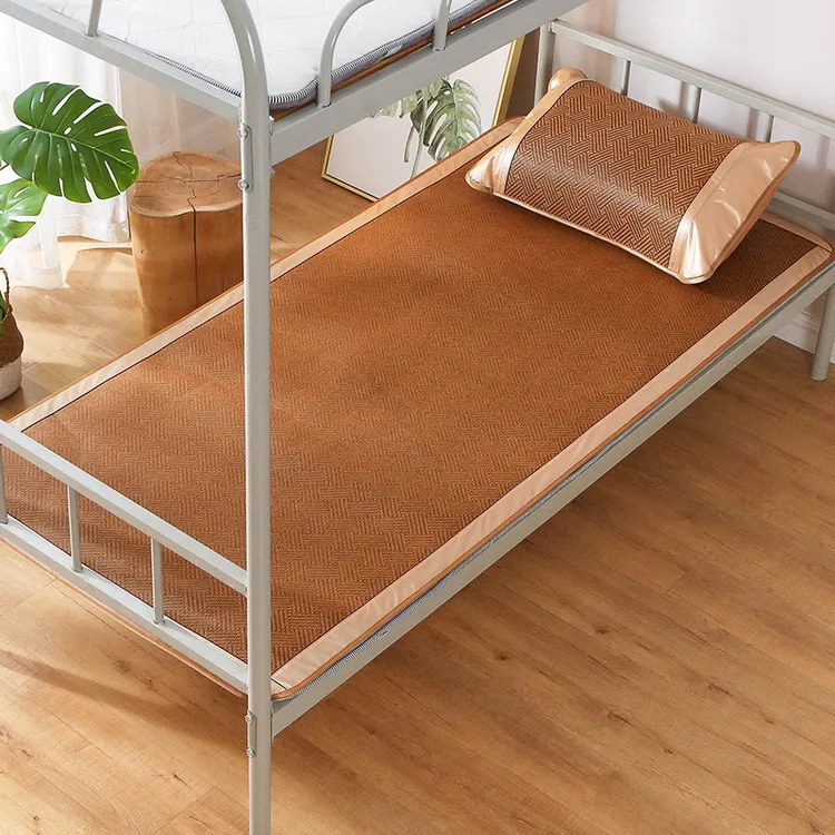 凉席竹席夏季冰丝学生宿舍单人藤席可折叠冬夏两用家用竹子草席子