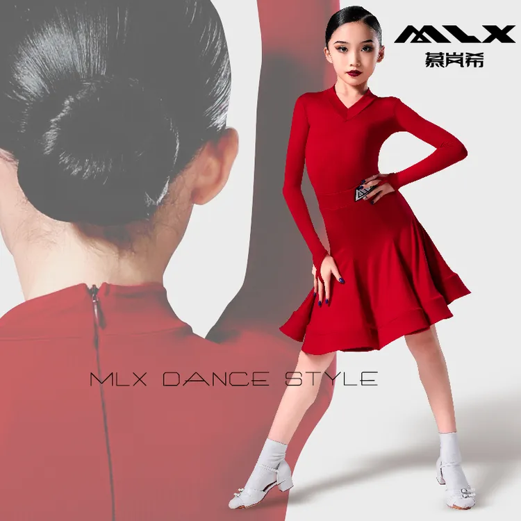 慕岚希8924少儿国标舞蹈儿童考级演出服新款拉丁舞女童比赛规定服