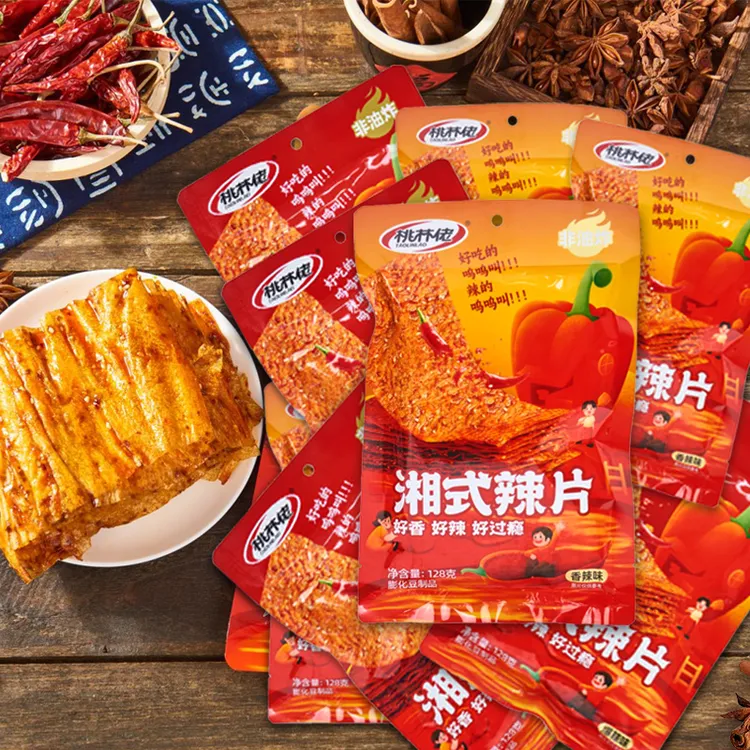 桃林佬麻辣过瘾经典湖南手撕大辣片网红零食休闲解馋小吃豆皮辣条