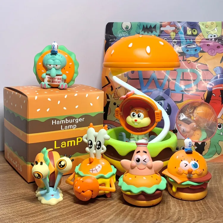有空商店海绵宝宝美味蟹堡可爱卡通派大星玩具摆件礼物送人创意