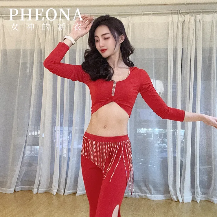 PHEONA2024秋冬新款原创设计初学者裤子装流苏烫钻团服T033