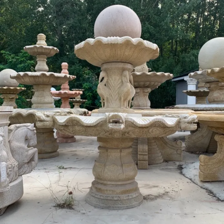 石雕喷泉摆件广场