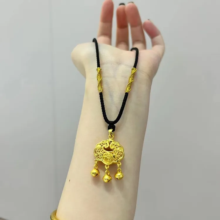 Chow Tai Seng/周大生【中秋佳节】足金黄金宝宝福字平安锁金锁