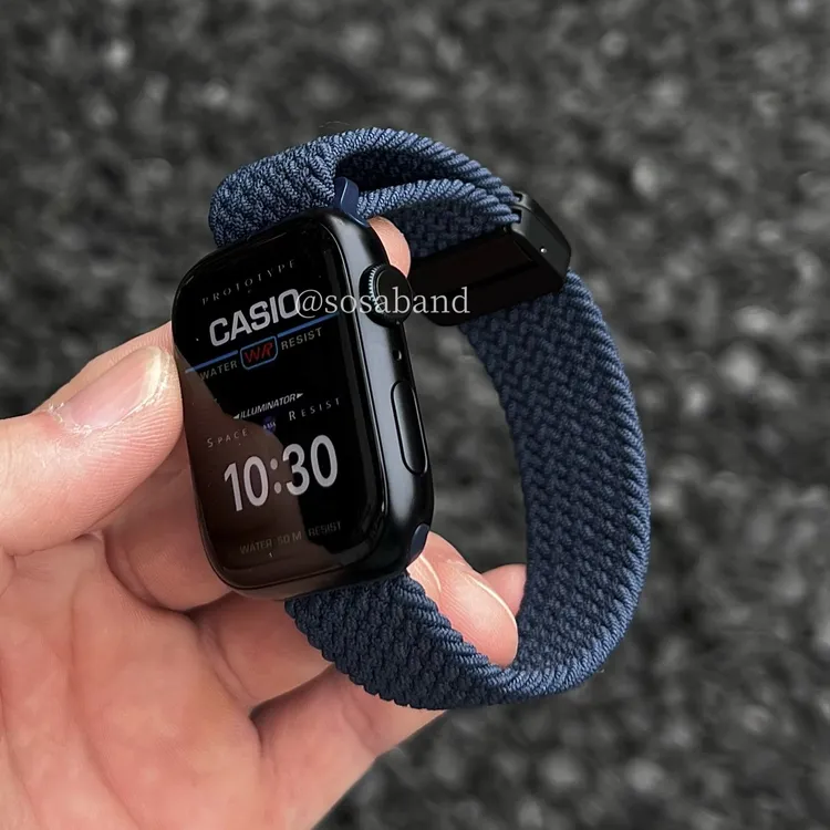 SosaBand新款尼龙编织磁吸适用苹果S11手表带10AppleWatchultra3i