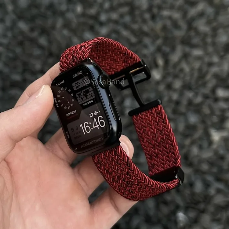 SosaBand简约尼龙编织磁吸适用苹果S11手表带10AppleWatchultra3i